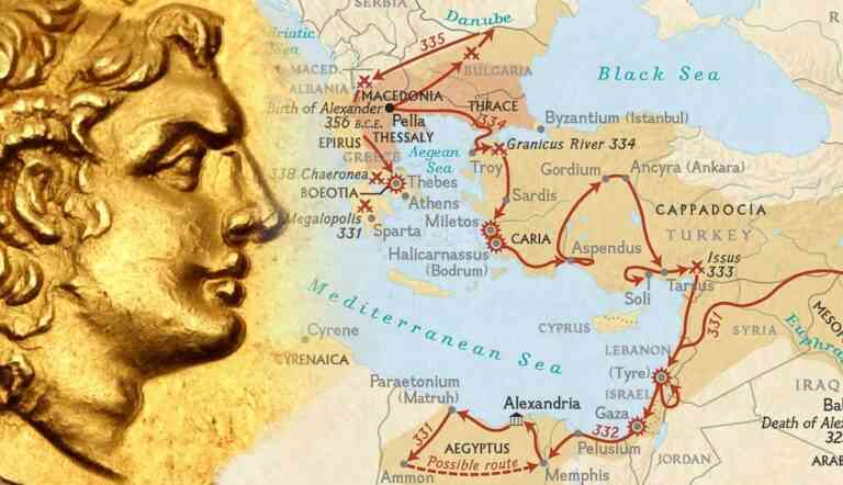 alexander the great most important accomplishments map