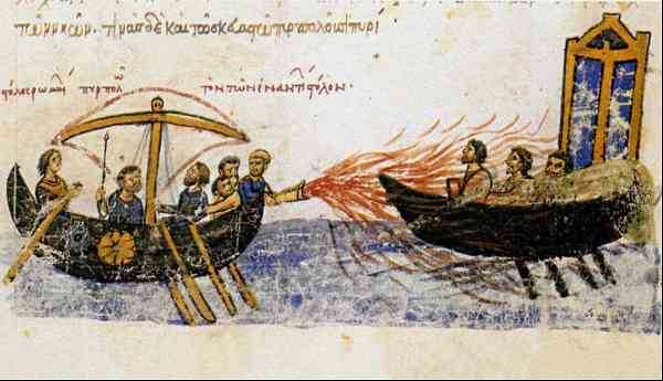 greek fire against thomas the slav
