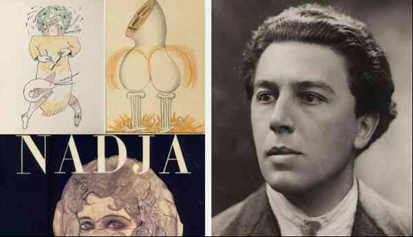 Andre Breton profile with artworks from nina