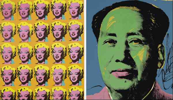 andy warhol marilyn diptych and mao paintings