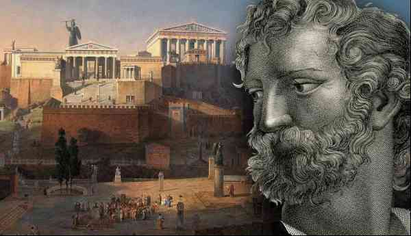 aristotle philosopher with akropolis athens