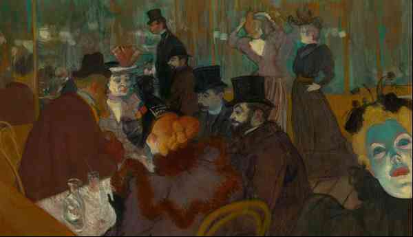 At the Moulin Rouge by Henri de Toulouse-Lautrec, 1892-95, courtesy Artic