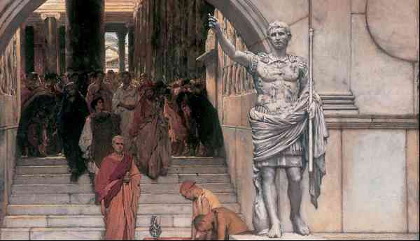 augustus audience with agrippa by tadema
