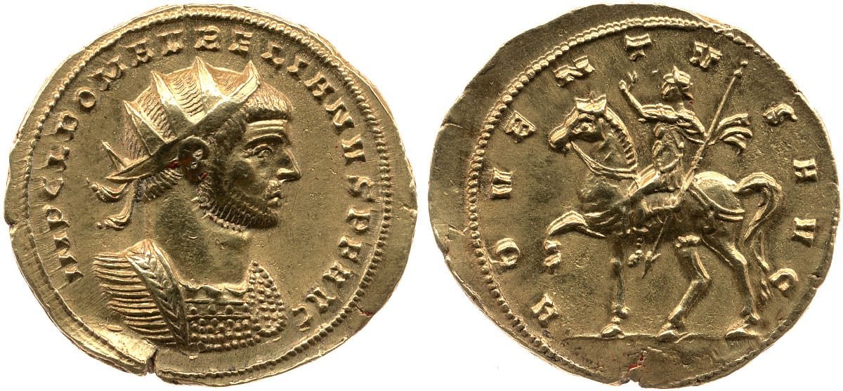 gold coin aurelian british museum gallic empire