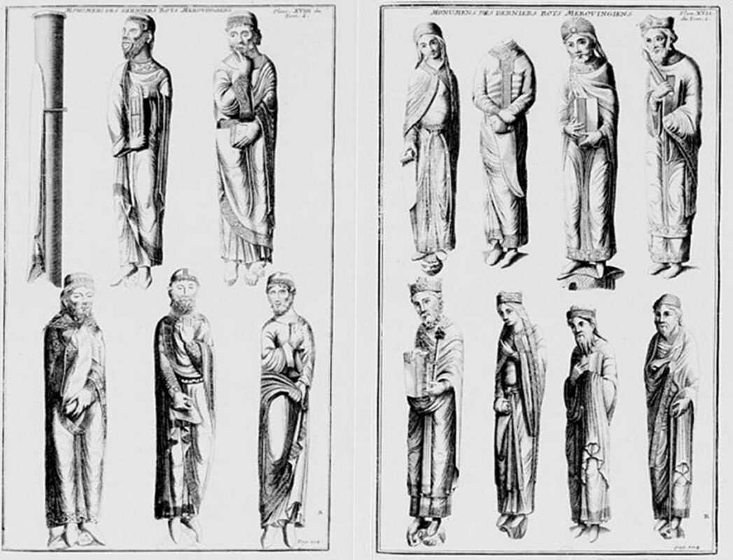 drawings jamb statues bernard de montfaucon