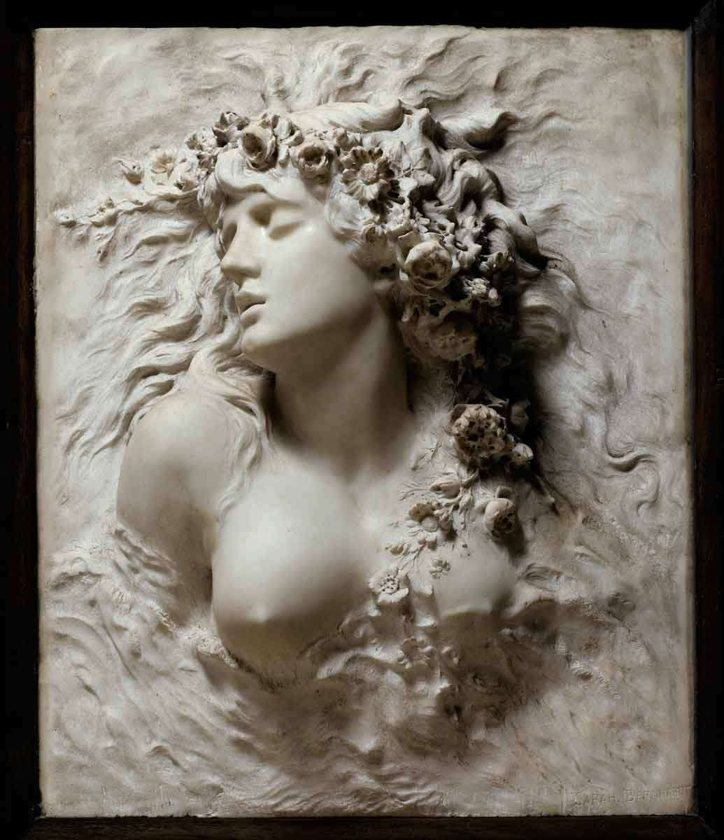 bernhardt ophelia sculpture 1880