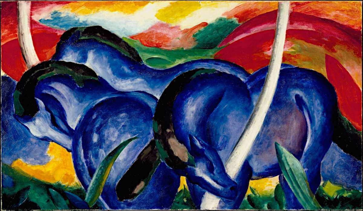 blue horses painting franz marc
