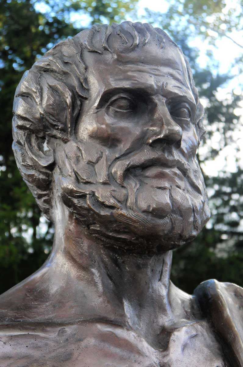 bronze bust aristotle