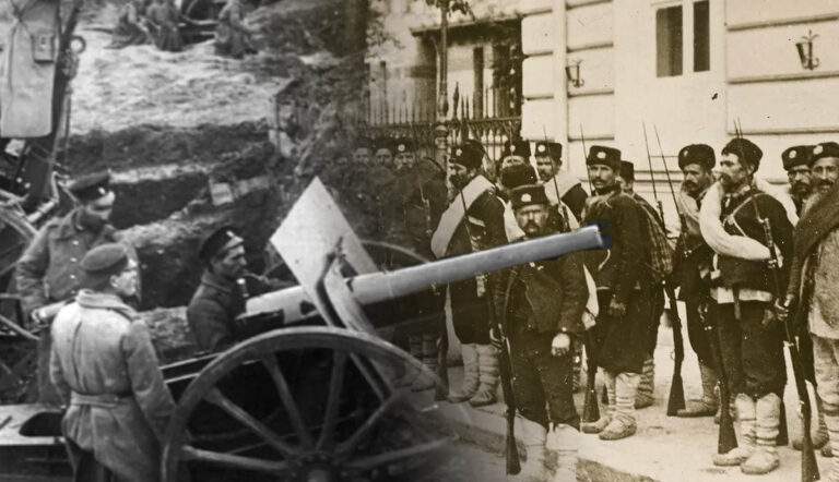 bulgarian troops and artillery balkan war