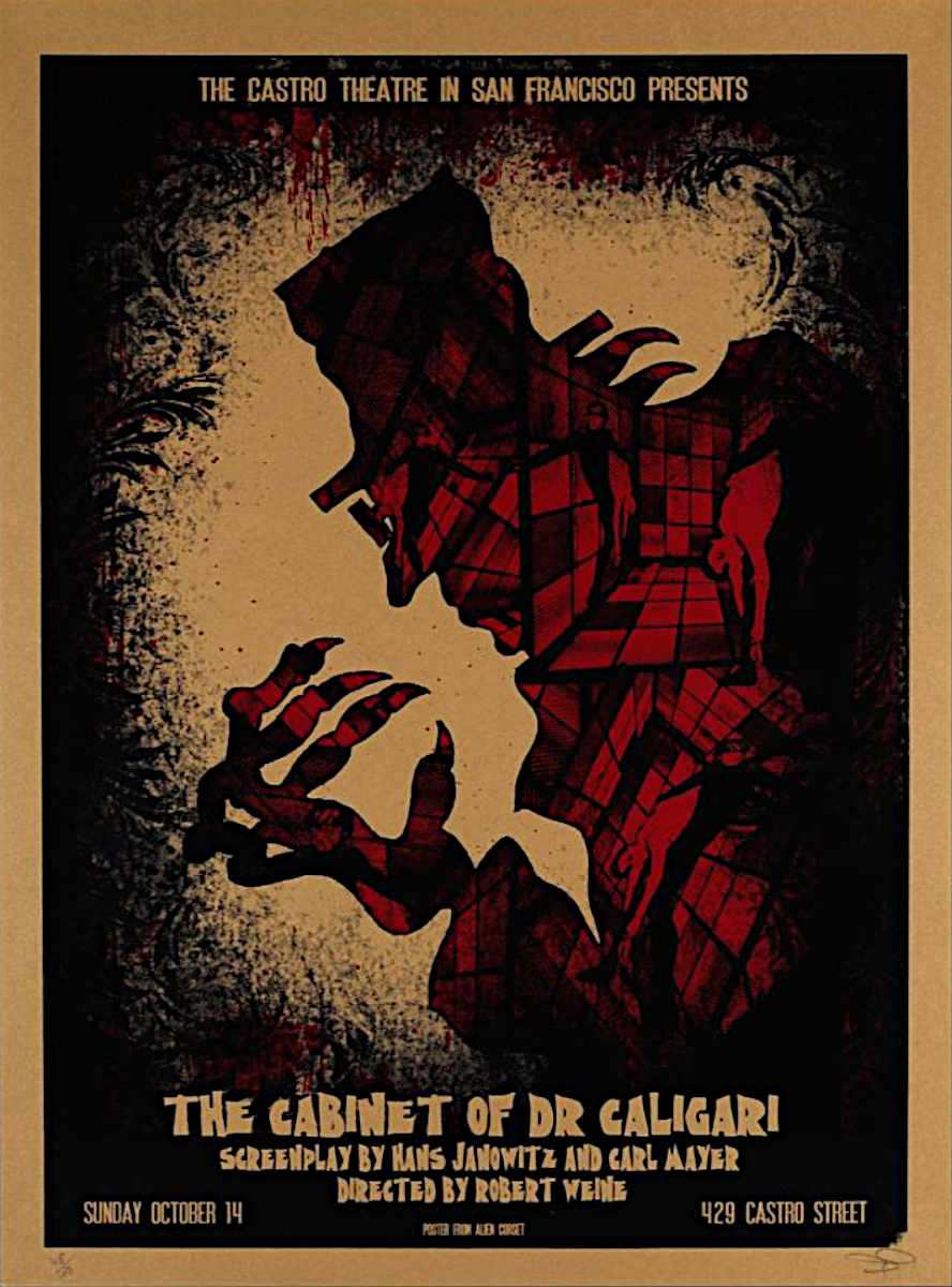 cabinet doctor caligari theatrical release poster