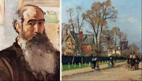 Portrait of Camille Pissaro, with the Avenue, Sydenham. painting. 1871
