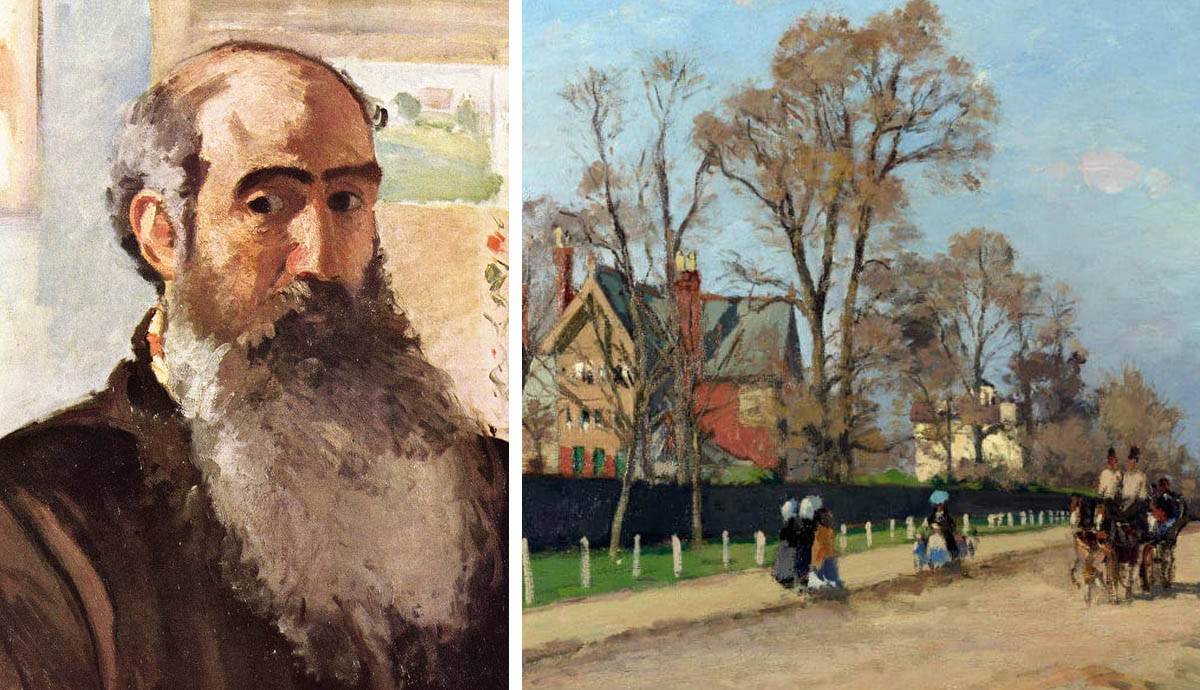 Portrait of Camille Pissaro, with the Avenue, Sydenham. painting. 1871