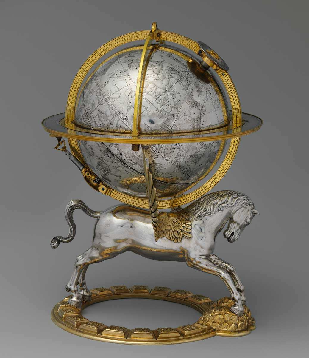 celestial globe with clockwork