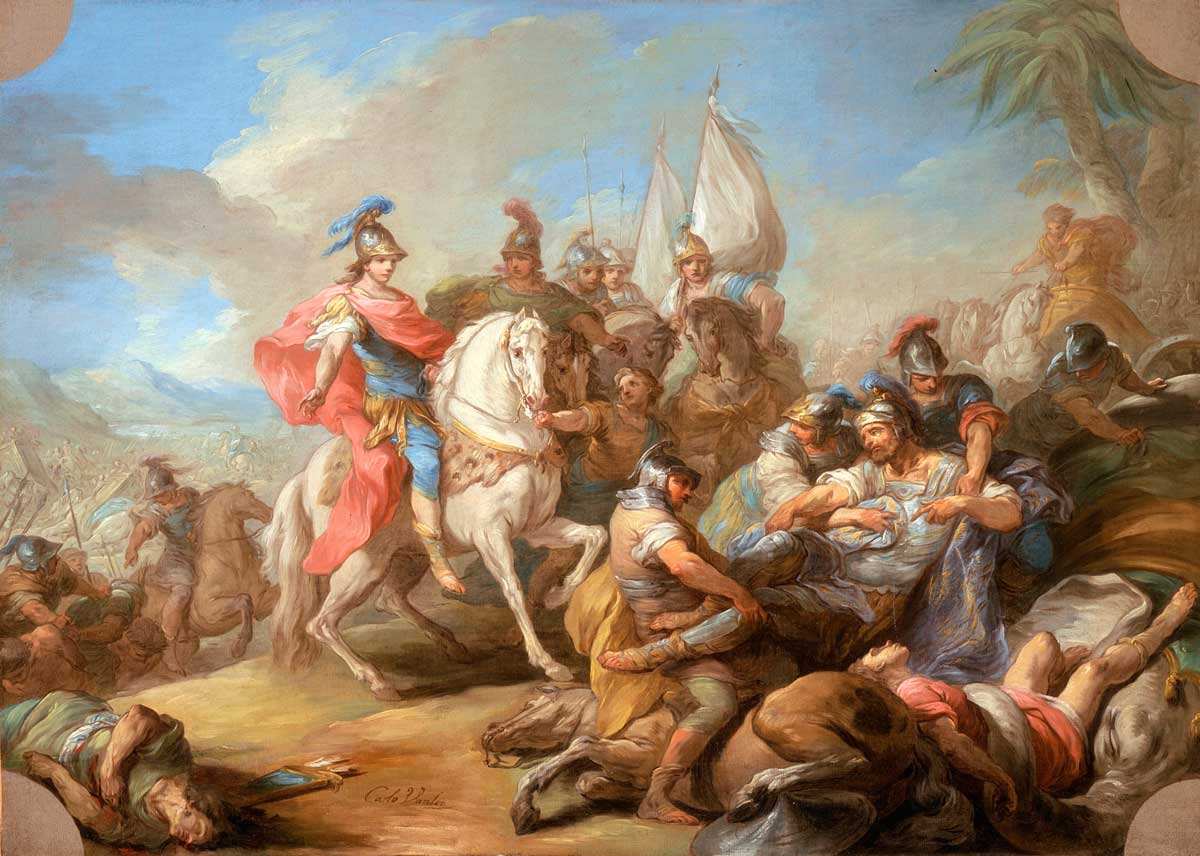 charles andres vanloo victory alexander king porus painting