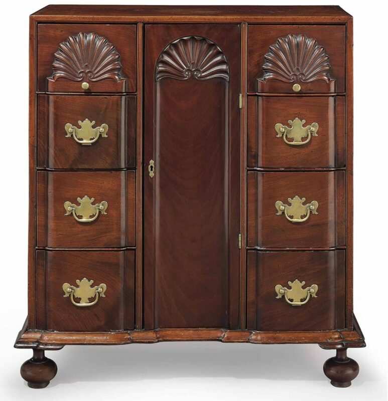 chippendale mahogany document cabinet