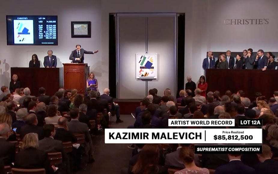 auction malevich suprematist composition