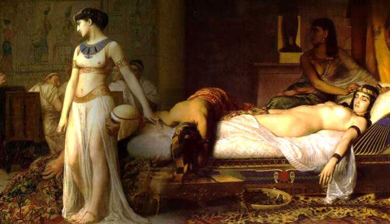 cleopatra death gerome caesar painting