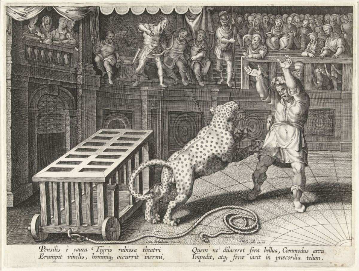 collaert commodus gladiator leopard rijksmuseum