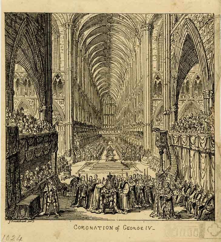 coronation in westminster abbey interior drawing