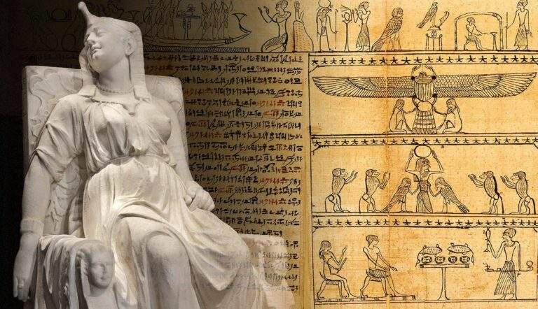 death cleopatra sculpture book dead imhotep egypt