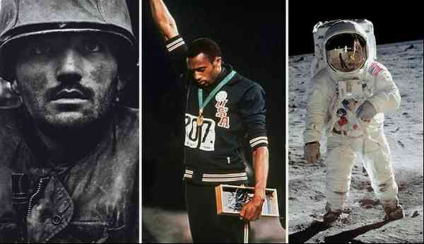documentary photographs shellshocked marine black salute man moon