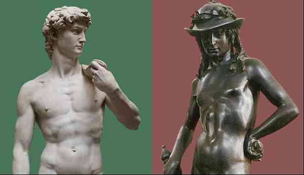 donatello vs michelangelo david sculptures differences