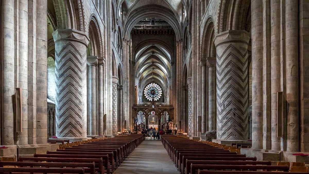 durham cathedral romanesque nave