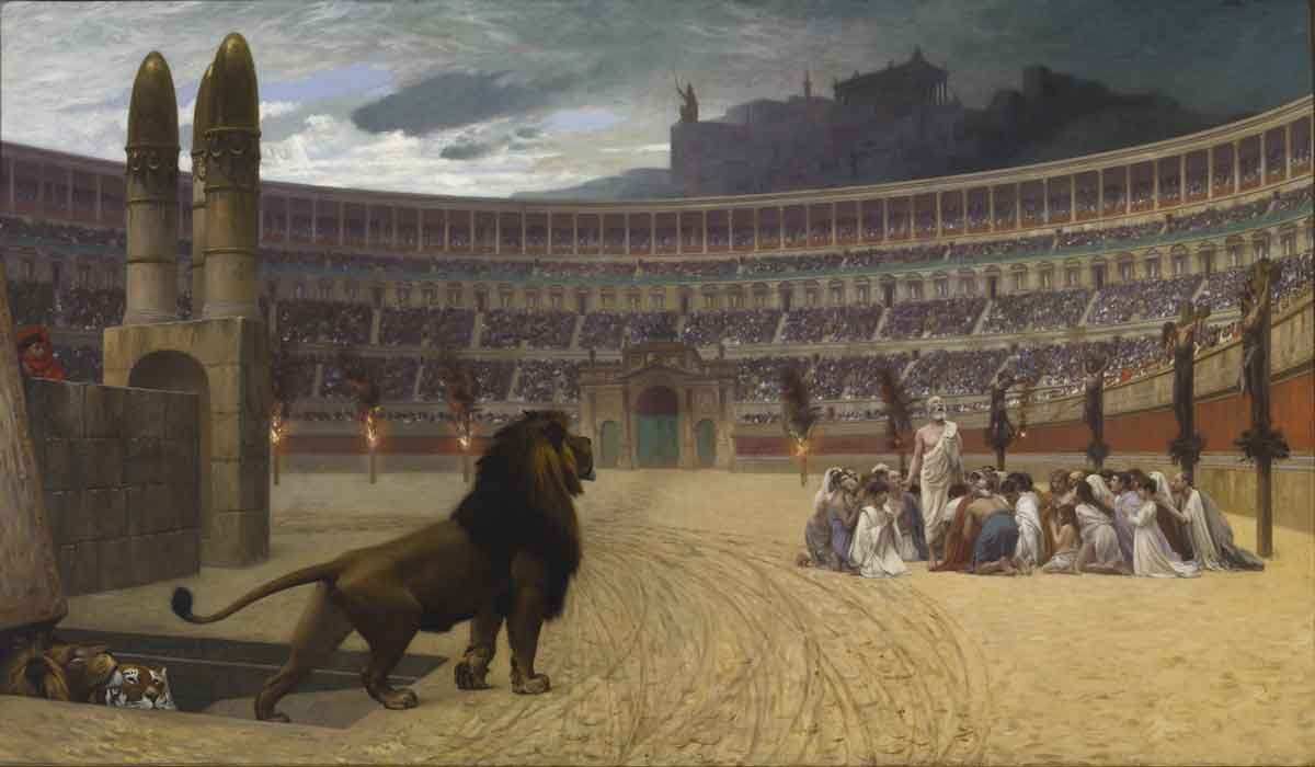 early christian martyrs lion colosseum