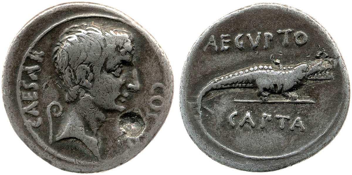 egypt conquered roman coin