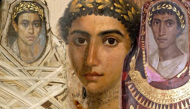 Fayum mummy portraits, youth, Eirene, Artemidorus