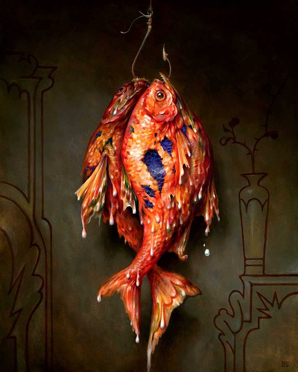 esao andrews two orange fish