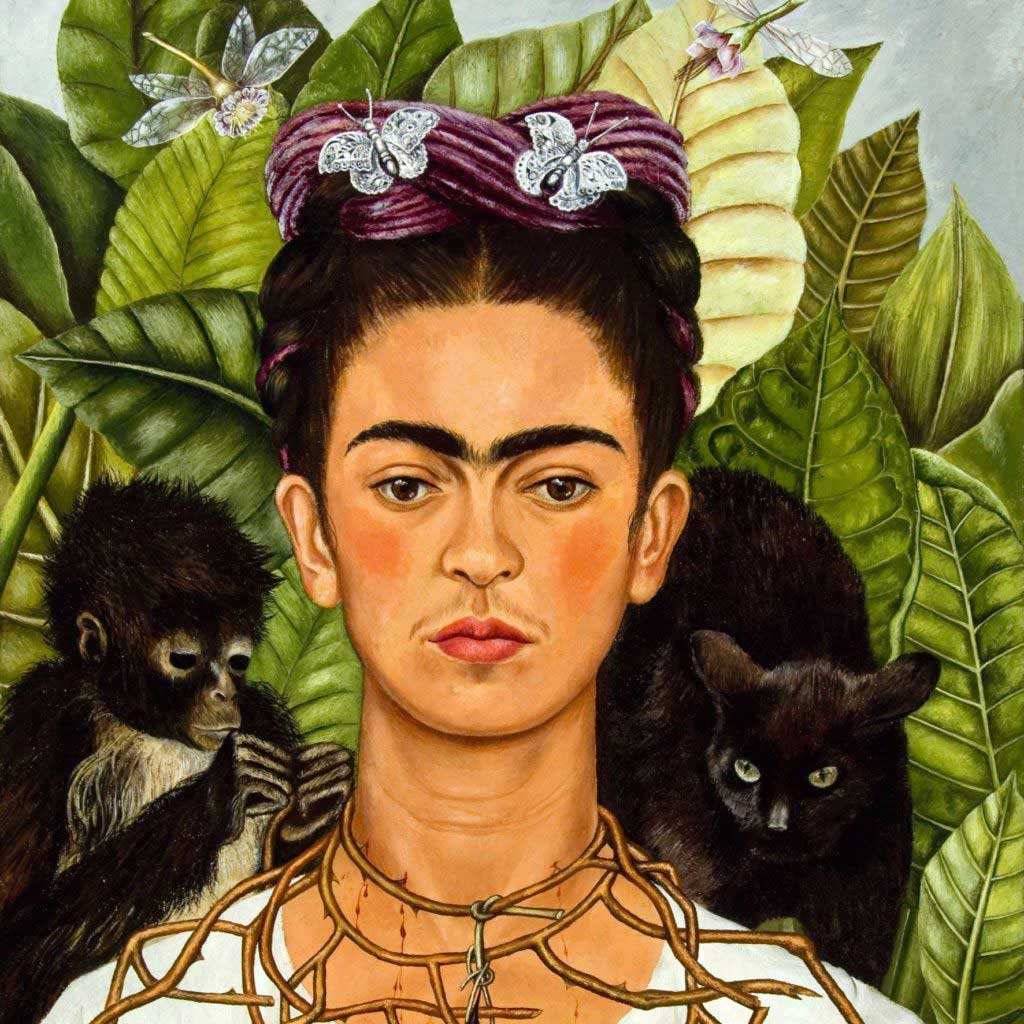 frida kahlo self portrait thorn necklace hummingbird female artists
