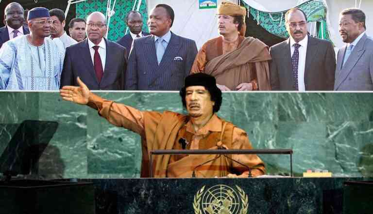 gaddafi speech un african leaders