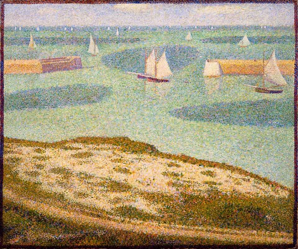 entrance to harbour georges seurat neo-impressionism
