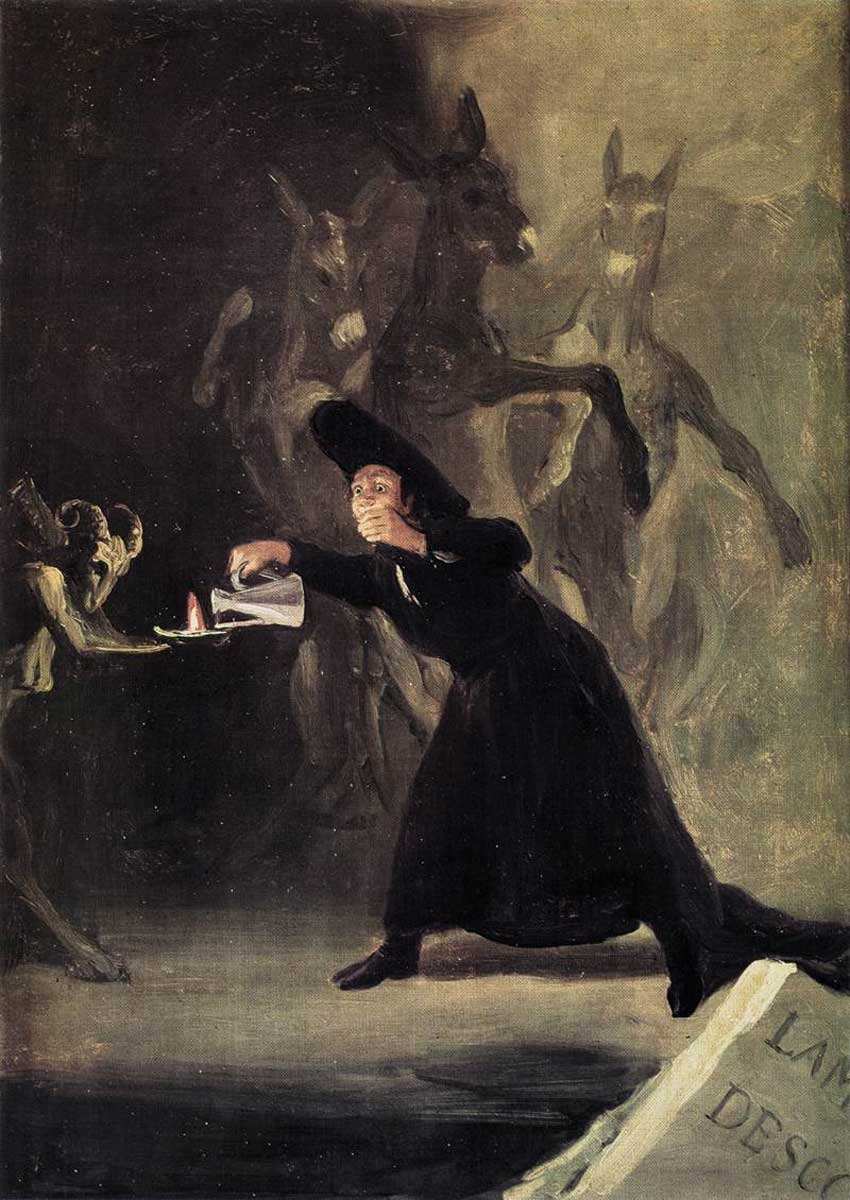 goya bewitched man painting 1798