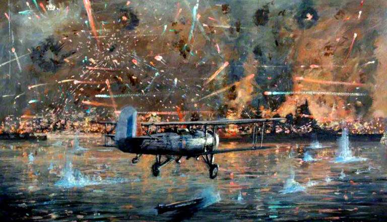 how ww1 era planes ended battleships