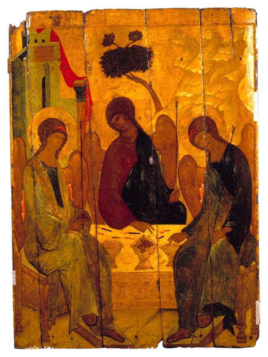 icon old testament trinity andrei rublev