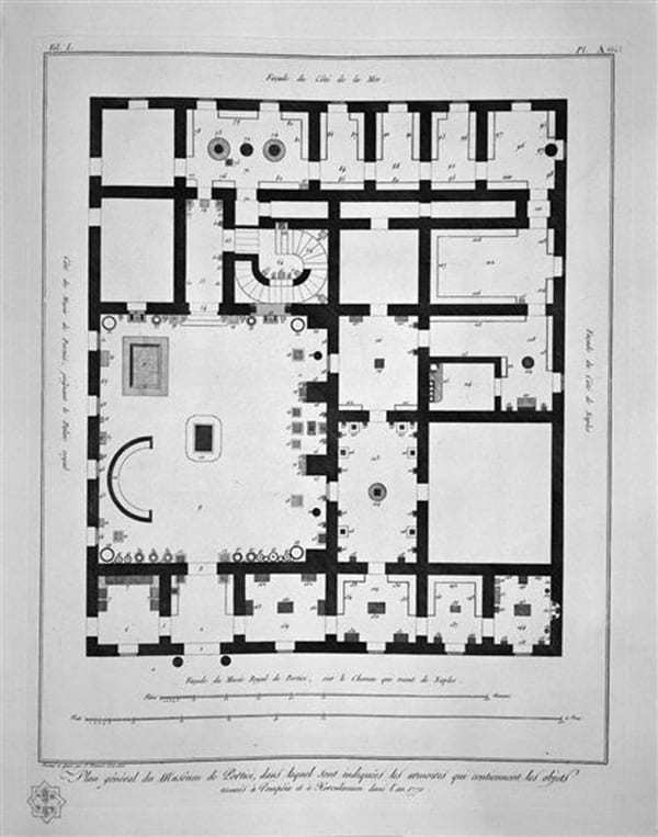 Piranesi, General Plan of the Museum of Portici