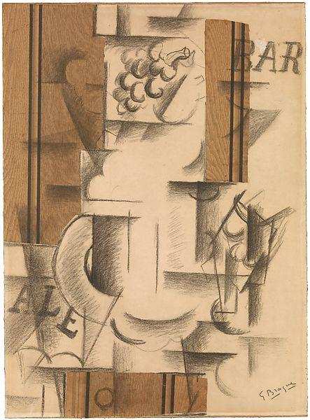 Fruit Dish and Glass, George Braque, 1912