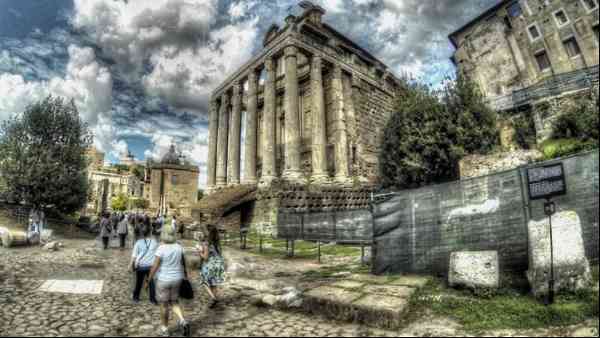 The Temple of Antoninus and Faustina in the Roman Forum