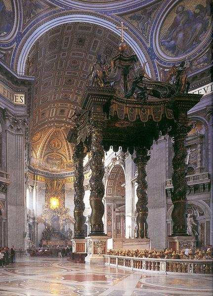 Baldacchino, Bernini, 1623-1634, Bronze, St. Peter’s Basilica, Vatican City