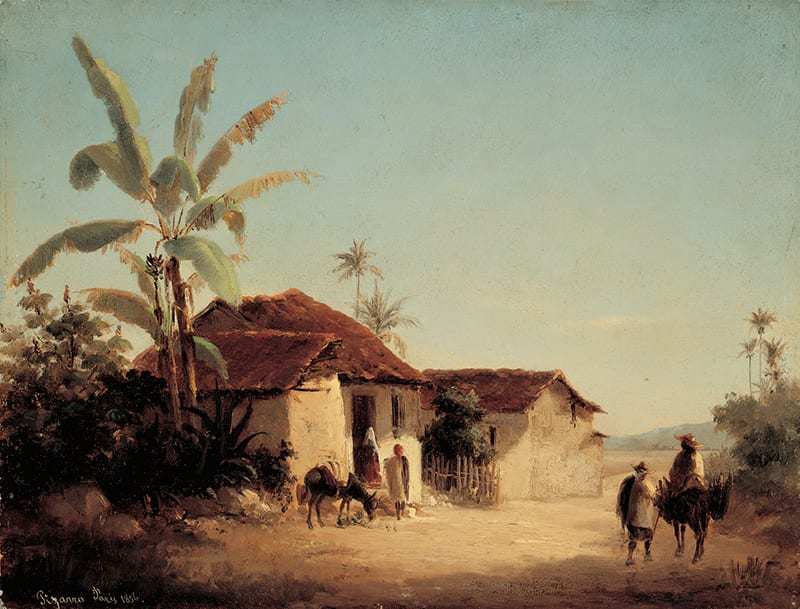 Landscape with Farmhouses and Palm Trees, c. 1853, Venezuela