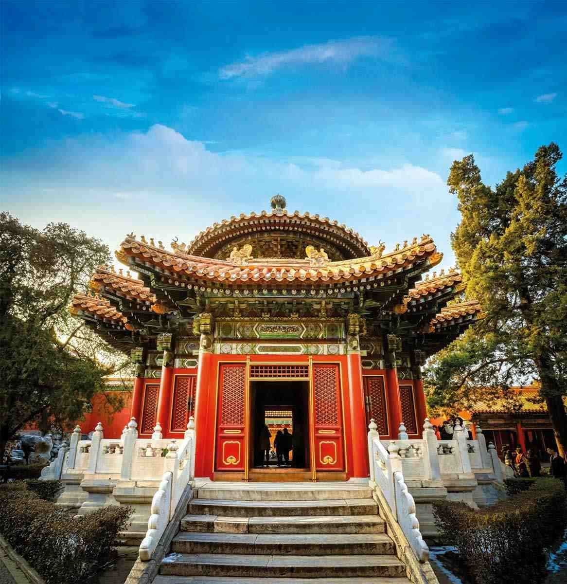 imperial garden forbidden city pavillion china