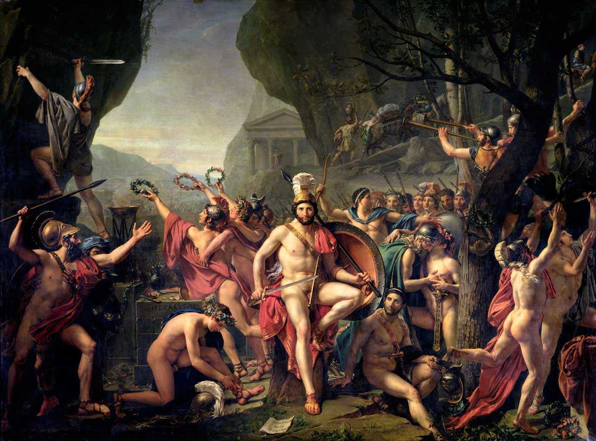jacques louis david thermopylae painting