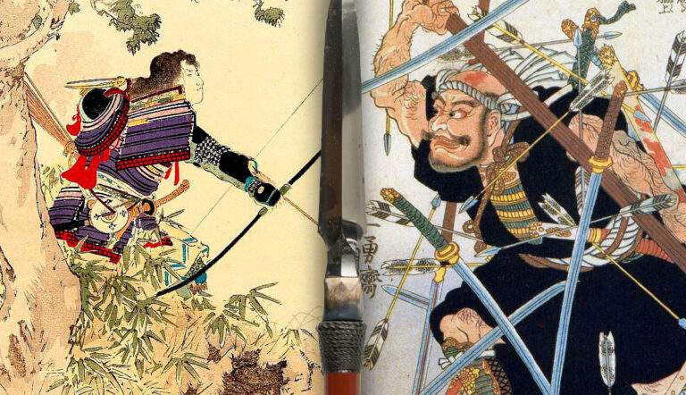 japanese weapons illustrations yumi yari kanabo