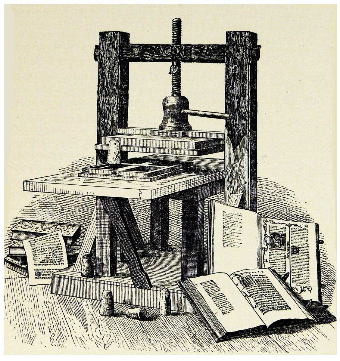 first printing press Johannes Gutenberg