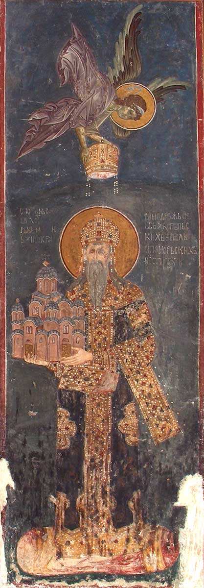 king milutin portrait fresco gracanica monastery