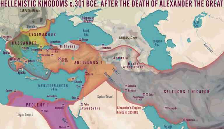 kingdoms diadochi alexander the great map battle ipsus