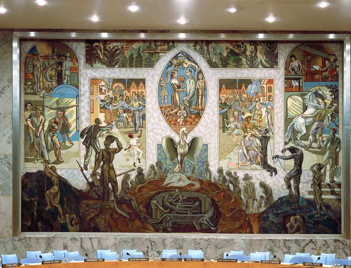 krohg per mural united nations