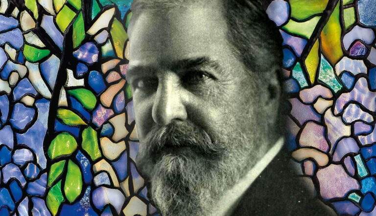louis comfort tiffany portrait with glass